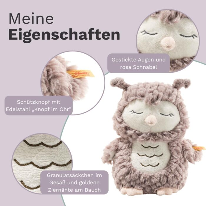 Steiff Kuscheltier Ollie Eule, Süßes Stofftier, Jungen, Mädchen & Babys ab 0 Monaten, Friends, Plüschtie – Bild 5