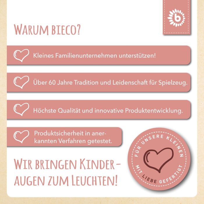 Bieco Kuscheltier Reh Ella mit Rassel | BMonate Stofftier Baby Plüschtier Reh rentier – Bild 2